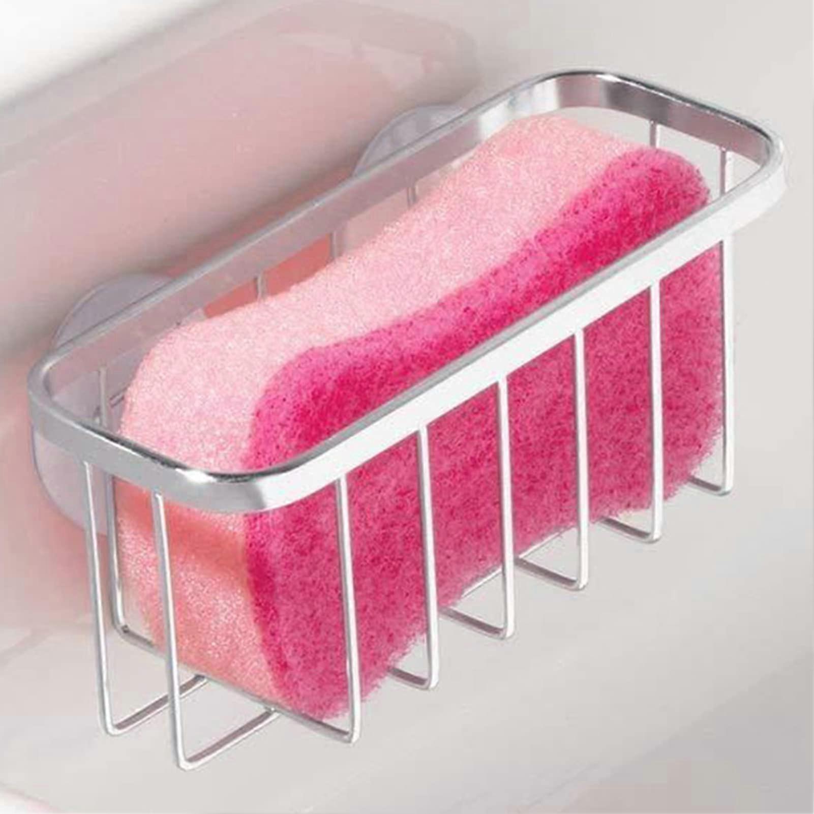 Sponge Holder Stainless Steel Storage Rack Bracket For Kitchen And Bathrooms