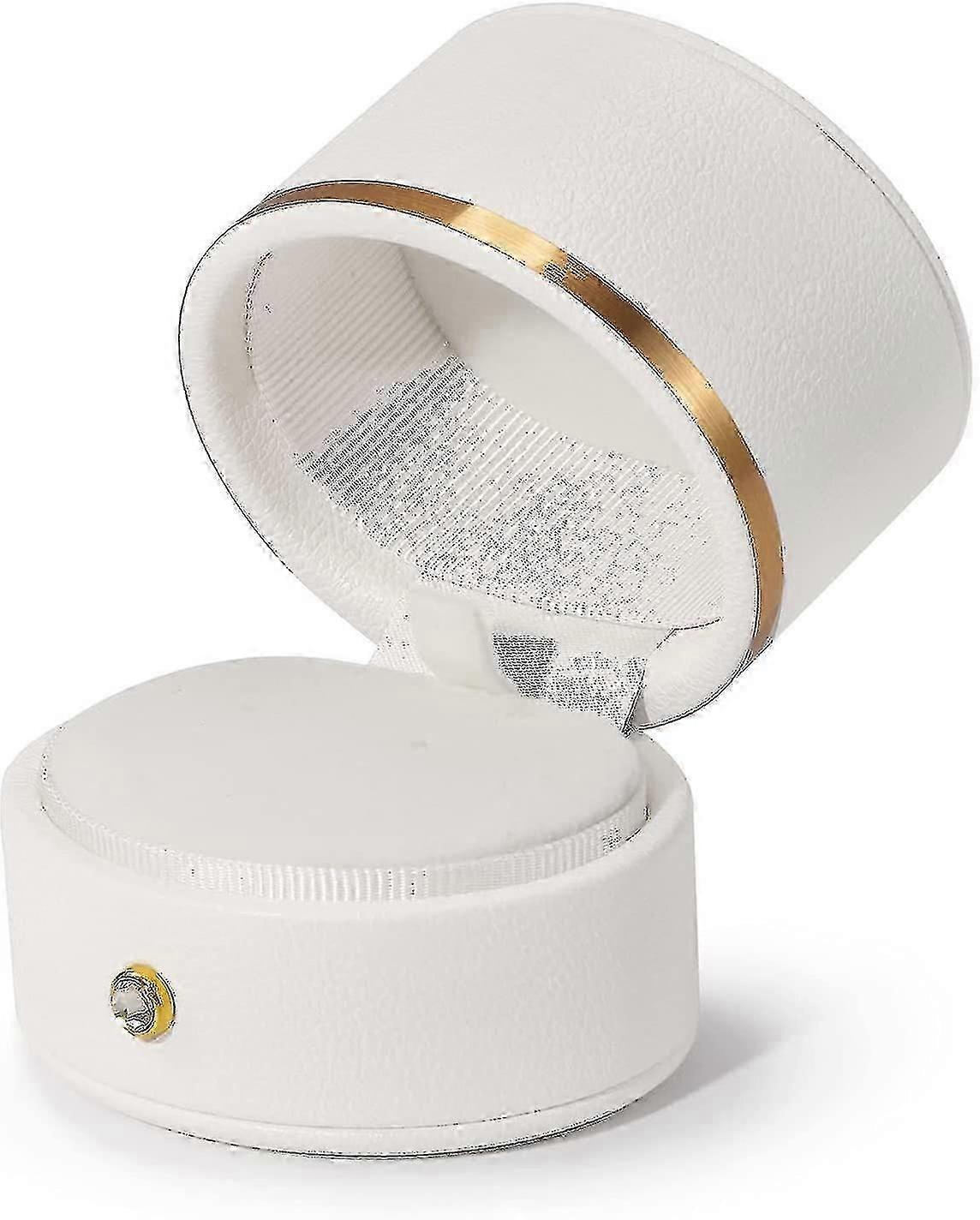 Leather Ring Box Engagement Proposal Wedding Ring Gift Box Multifunctional Jewelry Boxes