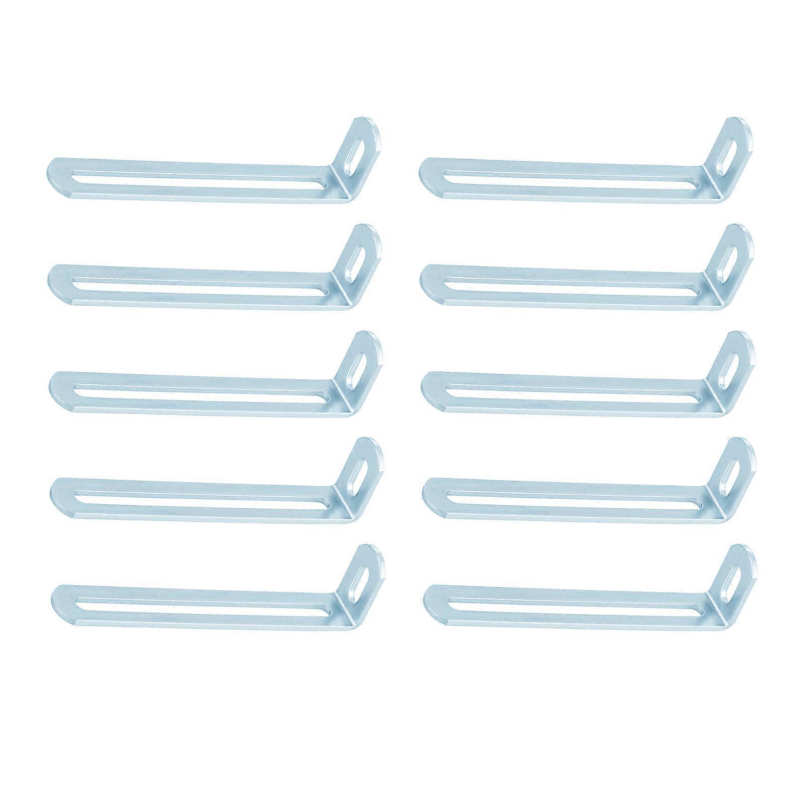 10Pcs Right Angles Mounting Brackets Quick Assembly Adjustable Angles Brackets L Shaped Fixer for Home and Office Support  31x121x19mm