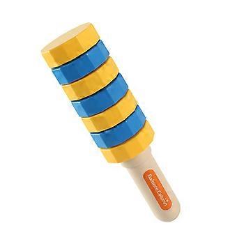 Wood Balance Skill Training Toy with Rotating Magnetic Discs For Hand Eye Skill Development Kids Adult Party Activity  Yellow