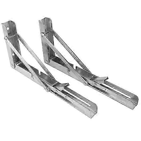 2pcs 10 inch foldable table console, stainless steel triangle wall mounted shelf