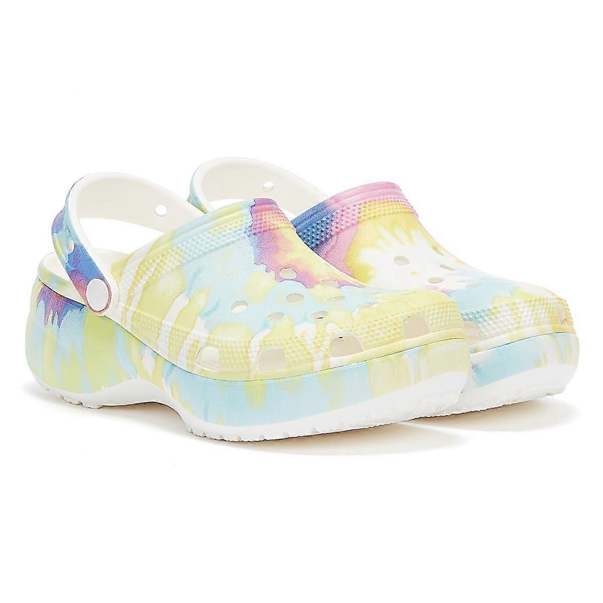 Crocs Classic Platform Womens Tie Dye White / Multi Clog