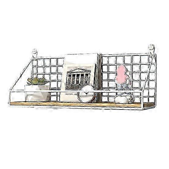 Wall-Mounted Floating Shelves Storage Rack Rustproof Strong Load-Bearing Easy to Install Bookshelf Metal Bracket