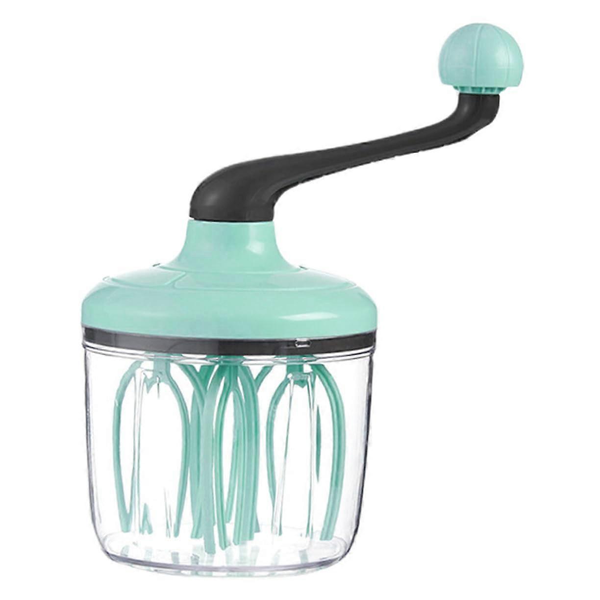 Manual Rotary Egg Whisk Handheld Mixer with Ergonomic Non‑Slip Handle for Whipping Beating and Frothing in Kitchen