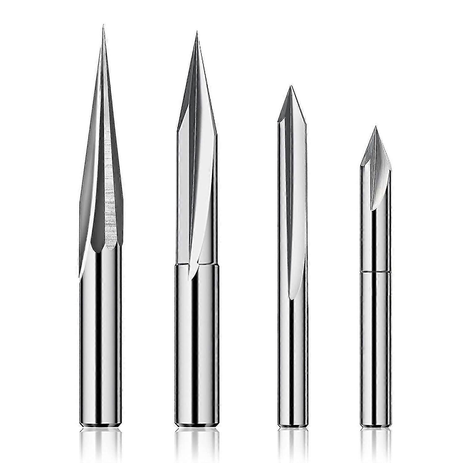 Router sæt 1/4 , gravering træ udskæring router bit 6mm & 4mm, V-groove, profil bit, wolfram stee