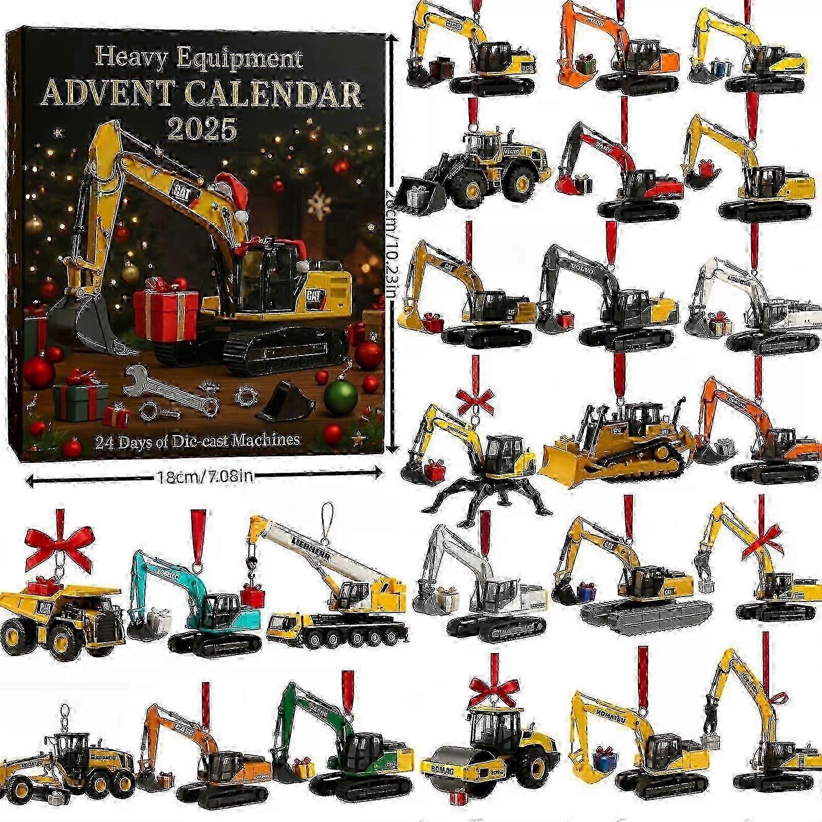 2025 Christmas Advent Calendar - 24 Days Countdown Calendar with Unique Acrylic Ornaments, Reusable Christmas Tree Decor Blind Box for Kids & Fa