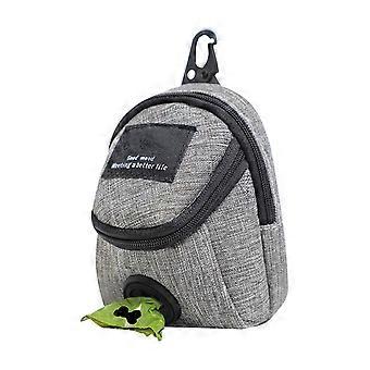 Practical Pet Waste Bag Holder with Treats Storage Pocket Oxford Fabric Clip On Hook For Easy Dog Walking Gear  rose red