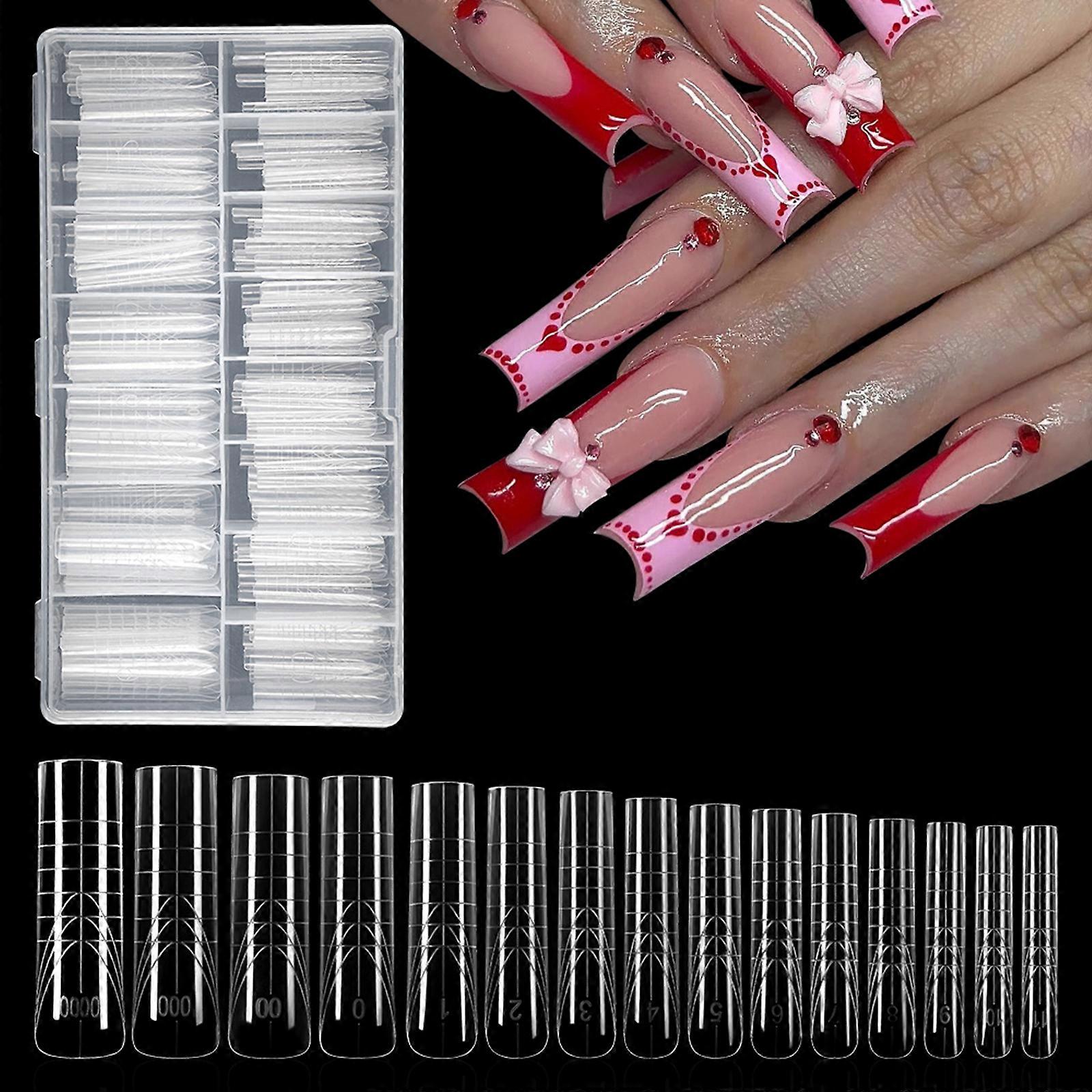 Professional Nail Tips Mold ABS Plastic Clear Design Quick Light Curing Paperless Tray Multipurpose Use Multicolor