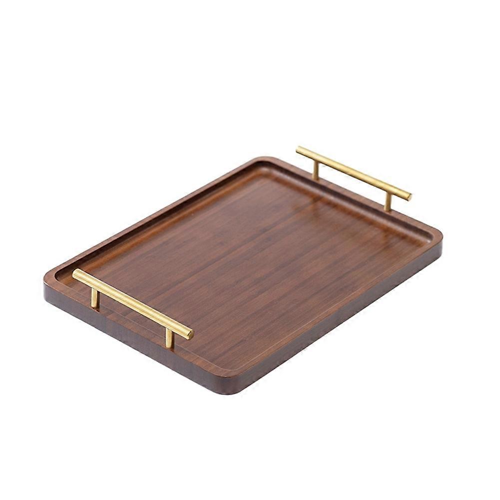 Wooden Tray Solid Wood Tea Tray with Handle Household Storage M