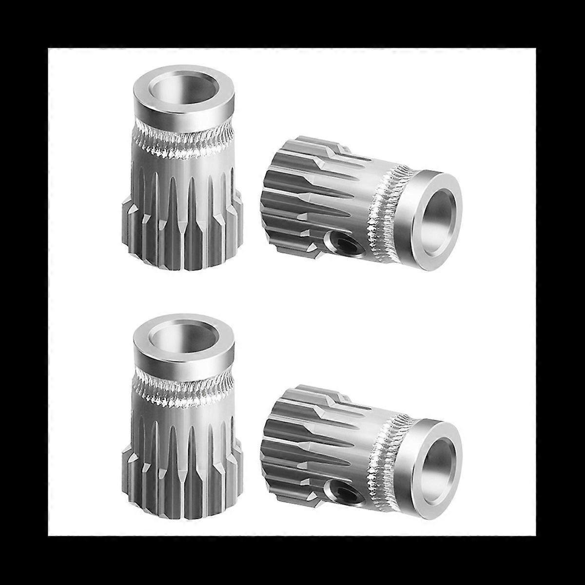 4 Stück Extruder-Zahnräder MK8 Edelstahl-Doppelextrusionsräder Bowdengetriebe 3D-Drucker-Teil für CR10