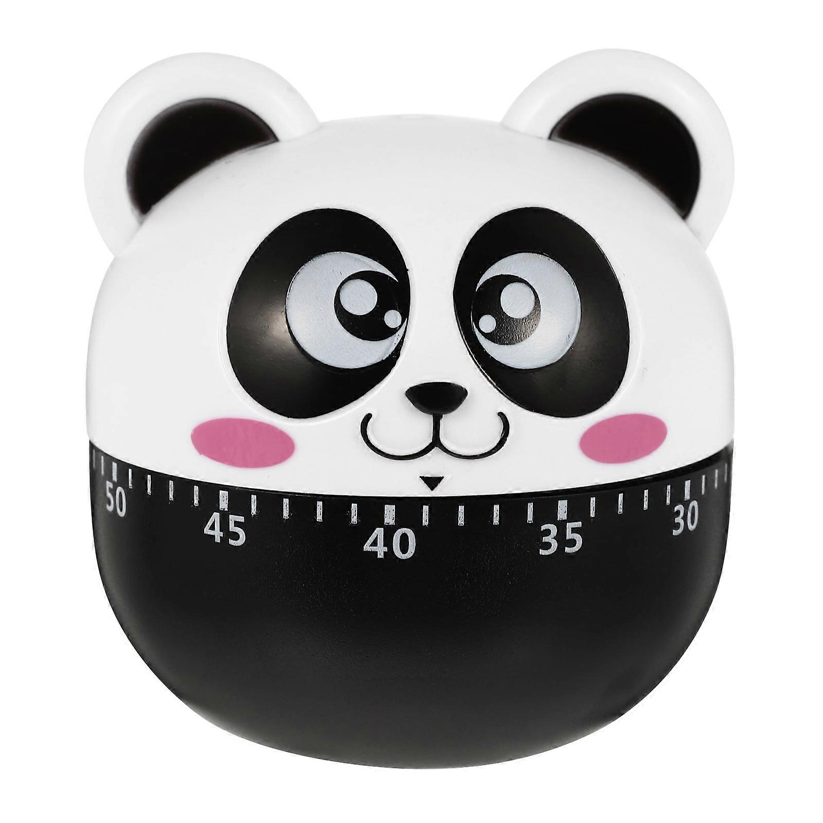 Eease Kitchen Timer Panda Shaped Mechanical Reminder 60 Minutes (Black)