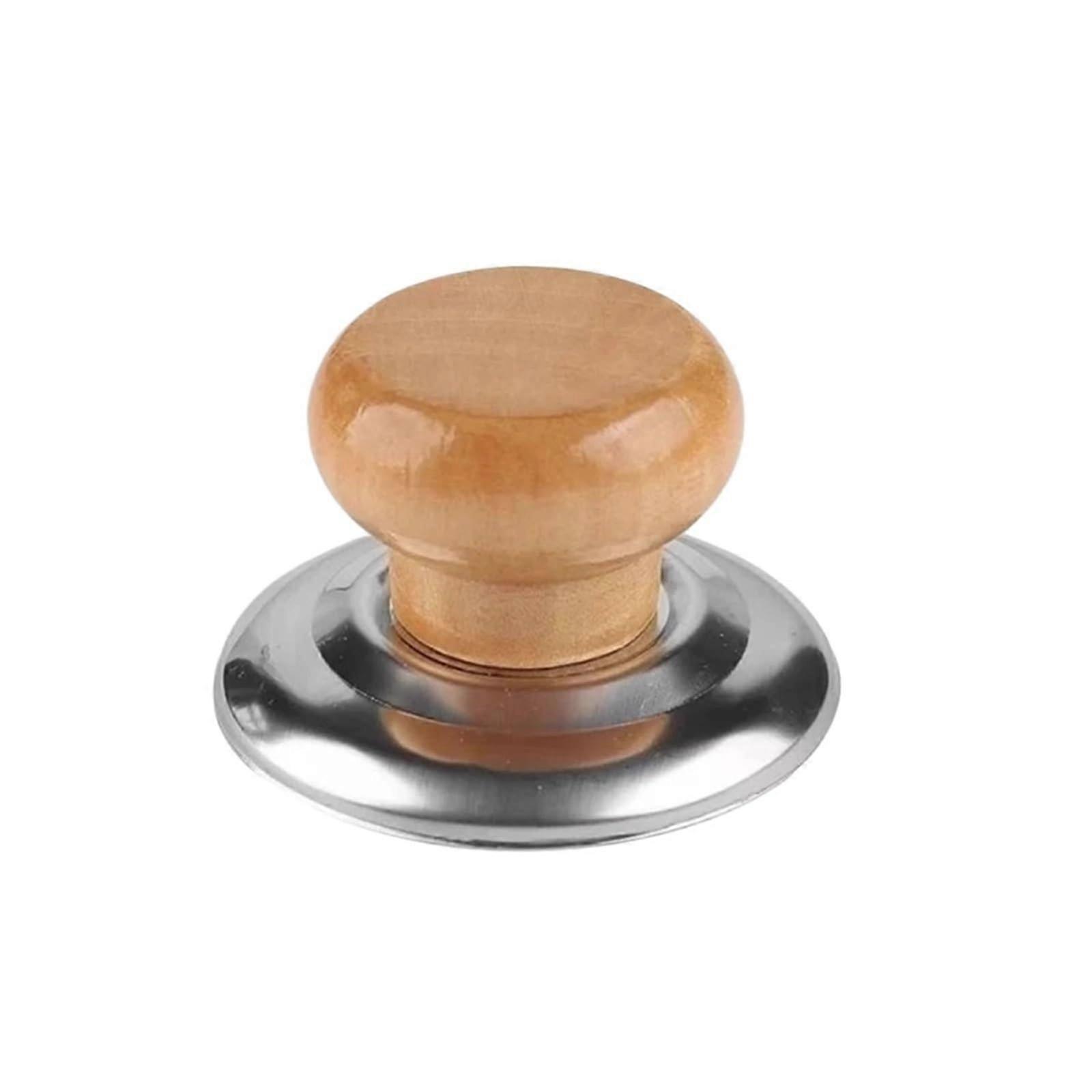 Universal Pot Lid Knob Wooden Handle Replacement for Kitchen Cookware Pan, Set of 2