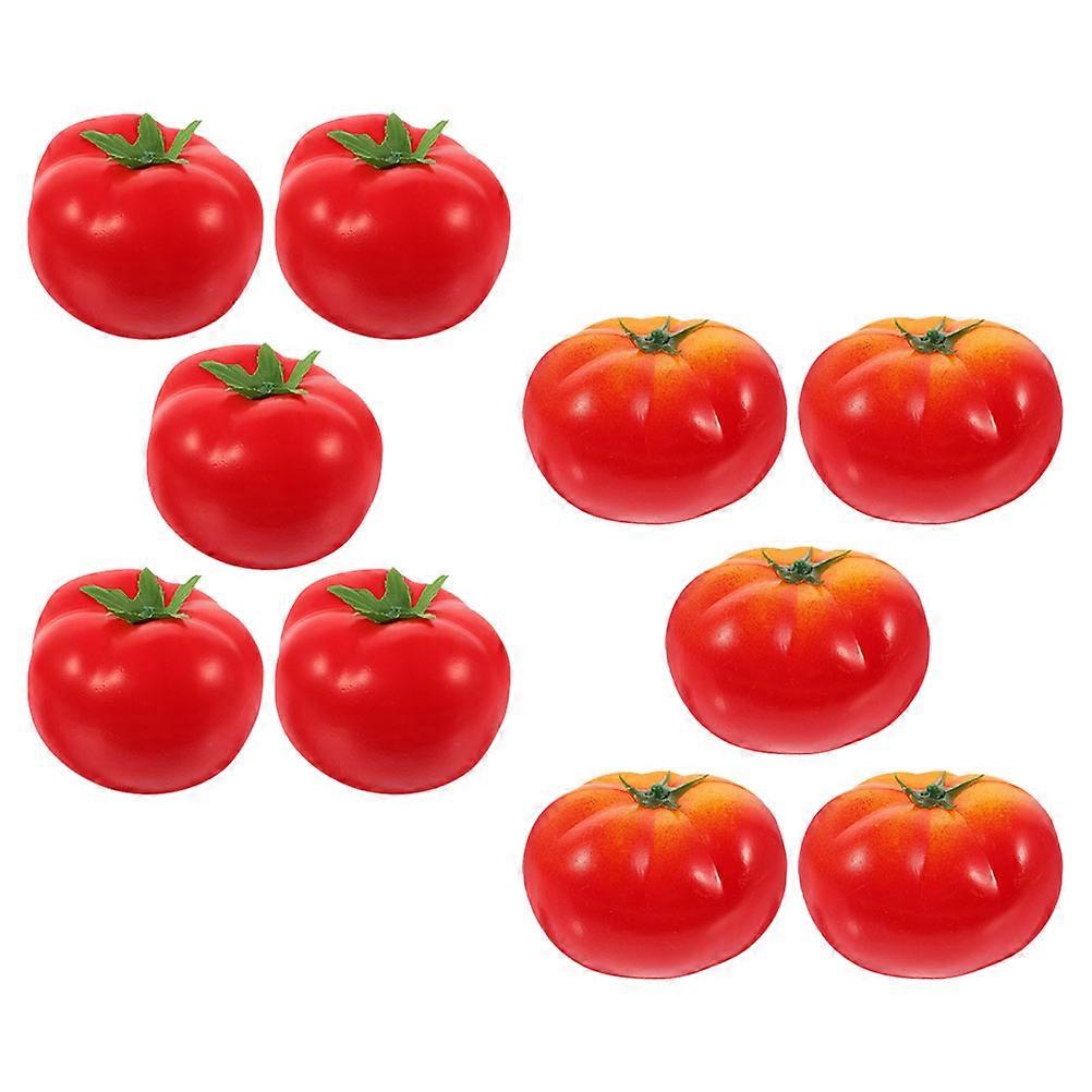 Lifelike Tomato Foam Models for Decor 10Pcs Artificial Vegetable Props