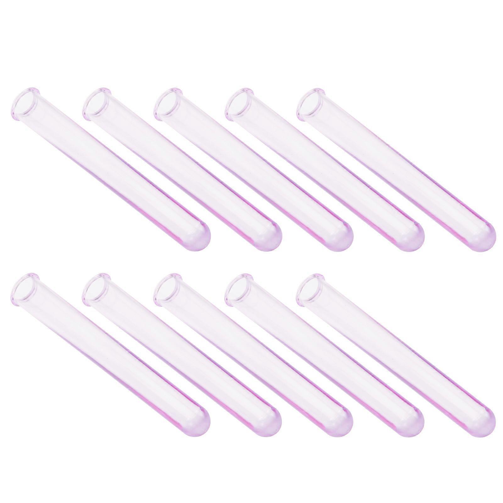 Laboratory Accessory Acrylic Sample Tube for Storage 10Pcs Violet