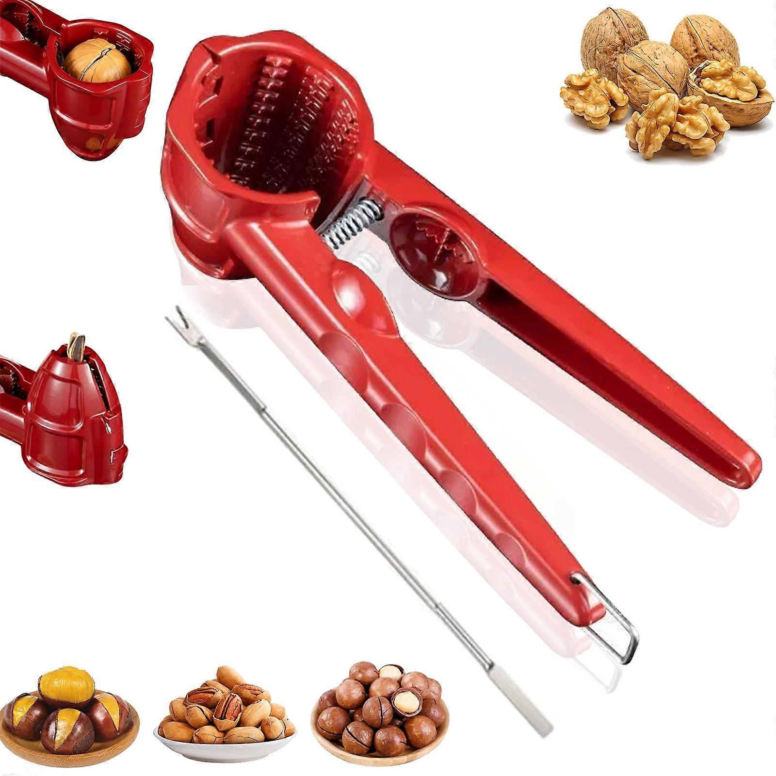 Heavy Duty Nutcracker for Walnuts and Pecans, Ergonomic NonSlip Handle, Durable Aluminum 1PC