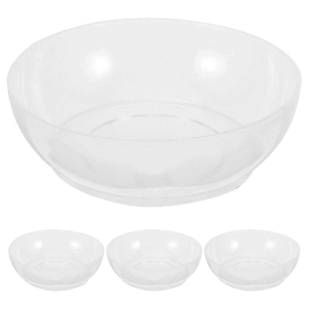 Reusable Plastic Kitchen Weighing Dish 4Pcs Accurate Food Weighing In Transparent Color Ideal For Baking And Meal Preparation