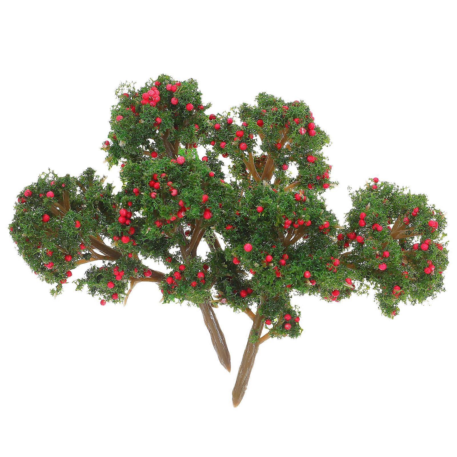 Miniature Artificial Tree Diorama Trees For Diorama Creation Red Realistic Design 7.00X4.50X4.50CM Landscape Creation 6Pcs