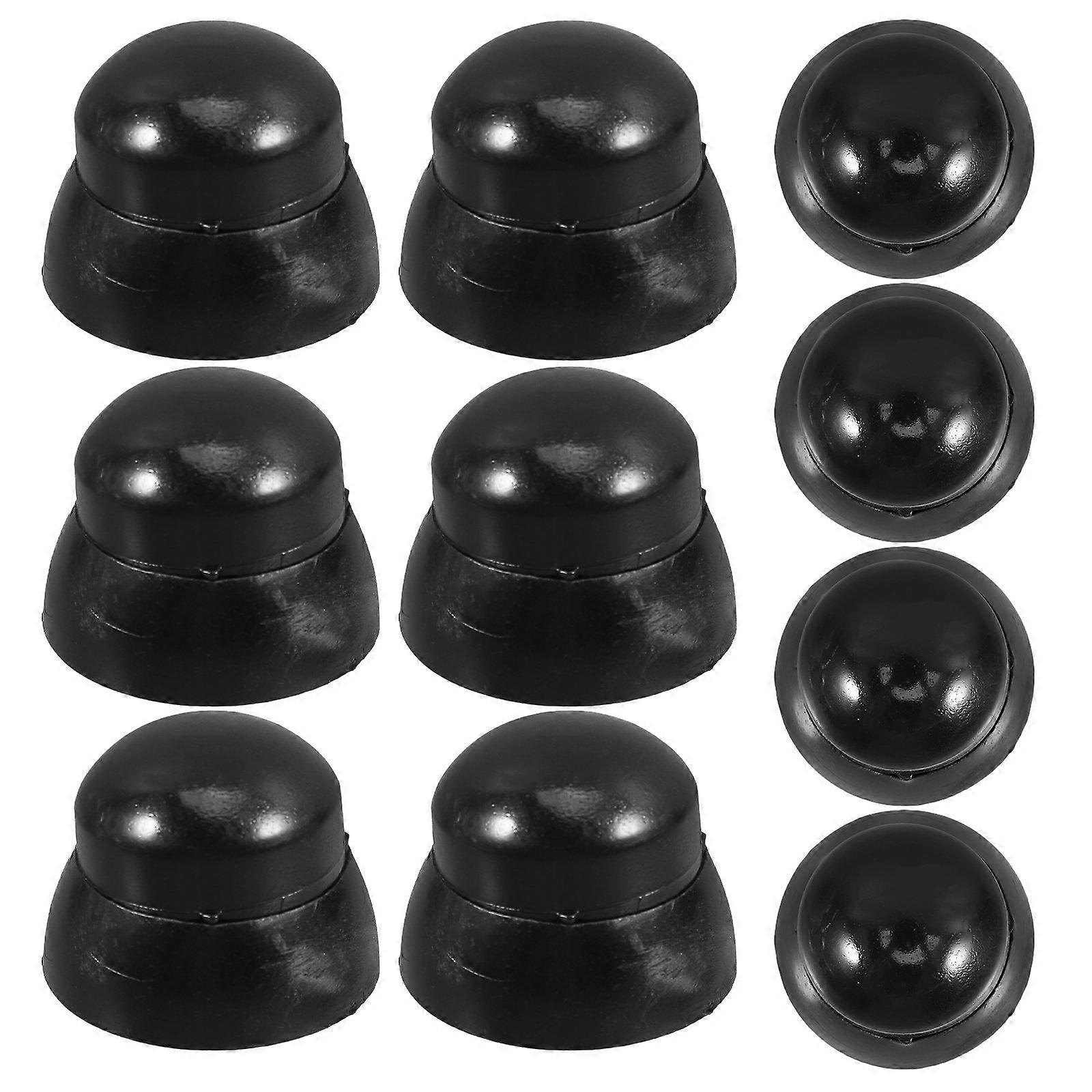 Black Sliding Nut Caps Plastic Covers for Playground Equipment 10Pcs