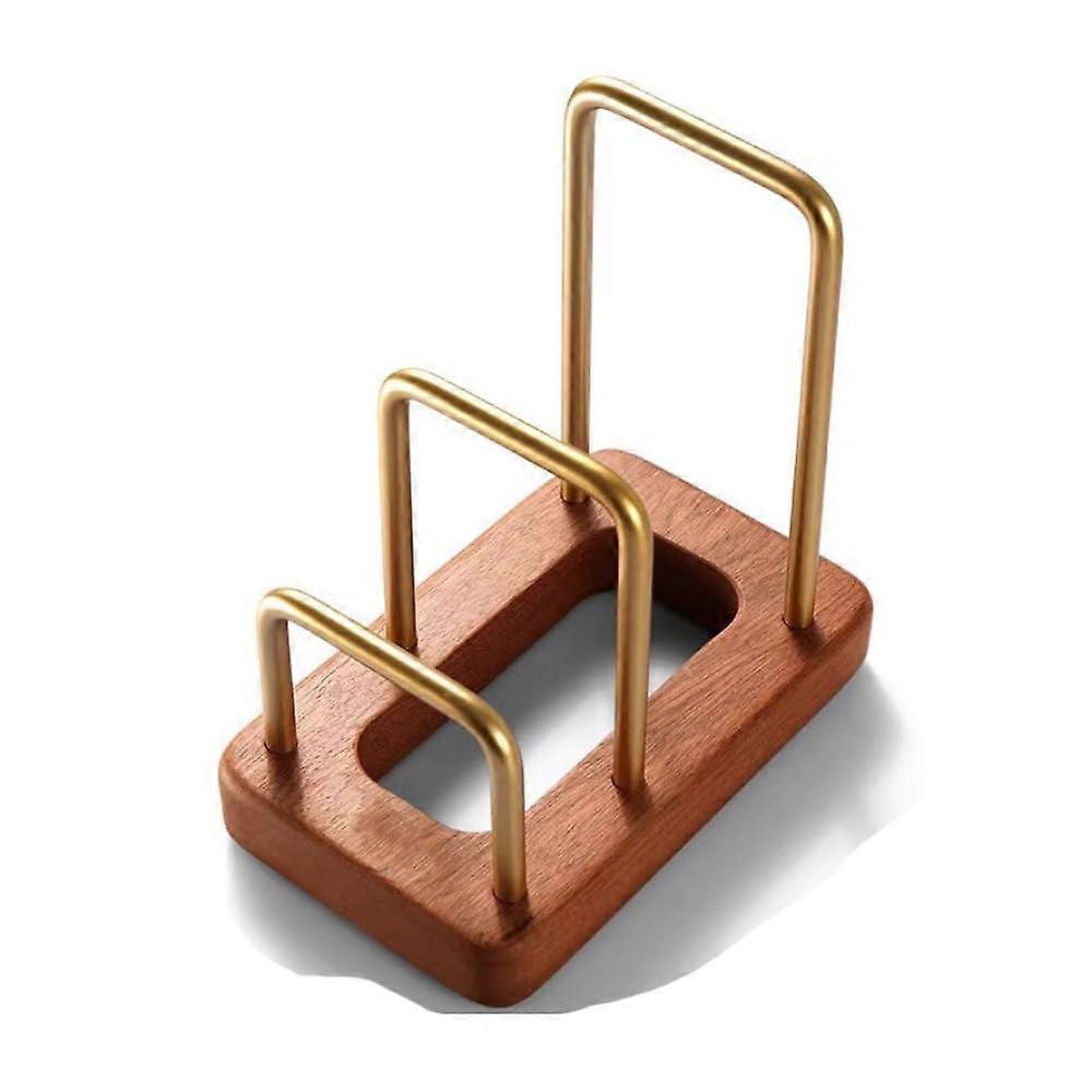 Wooden Cutting Board Organizer Rack with SpaceSaving Vertical Design for Kitchen Countertop