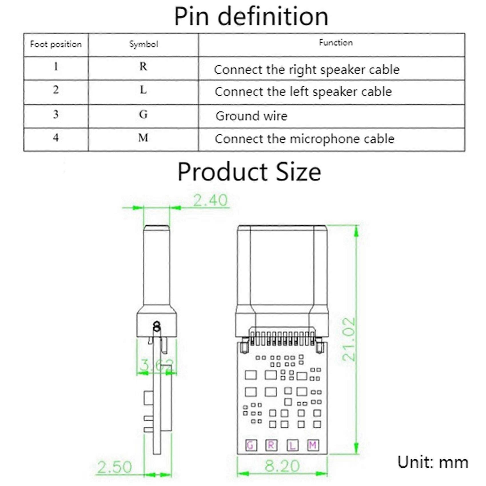 10x USB-C hannplugg, dekoderbrikke ALC5686, gullbelagt 1U, 32-bit 384 kHz lydplugg, hurtigladekontakt DIY-adapter