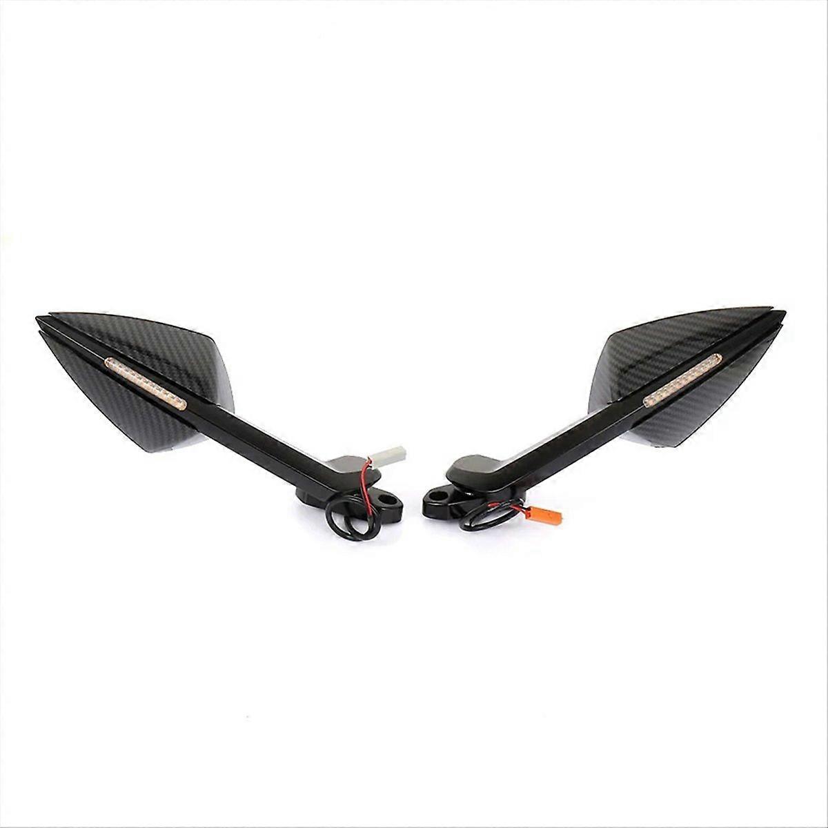 Motorcycle Rearview Mirrors With Turn Signals LED for 