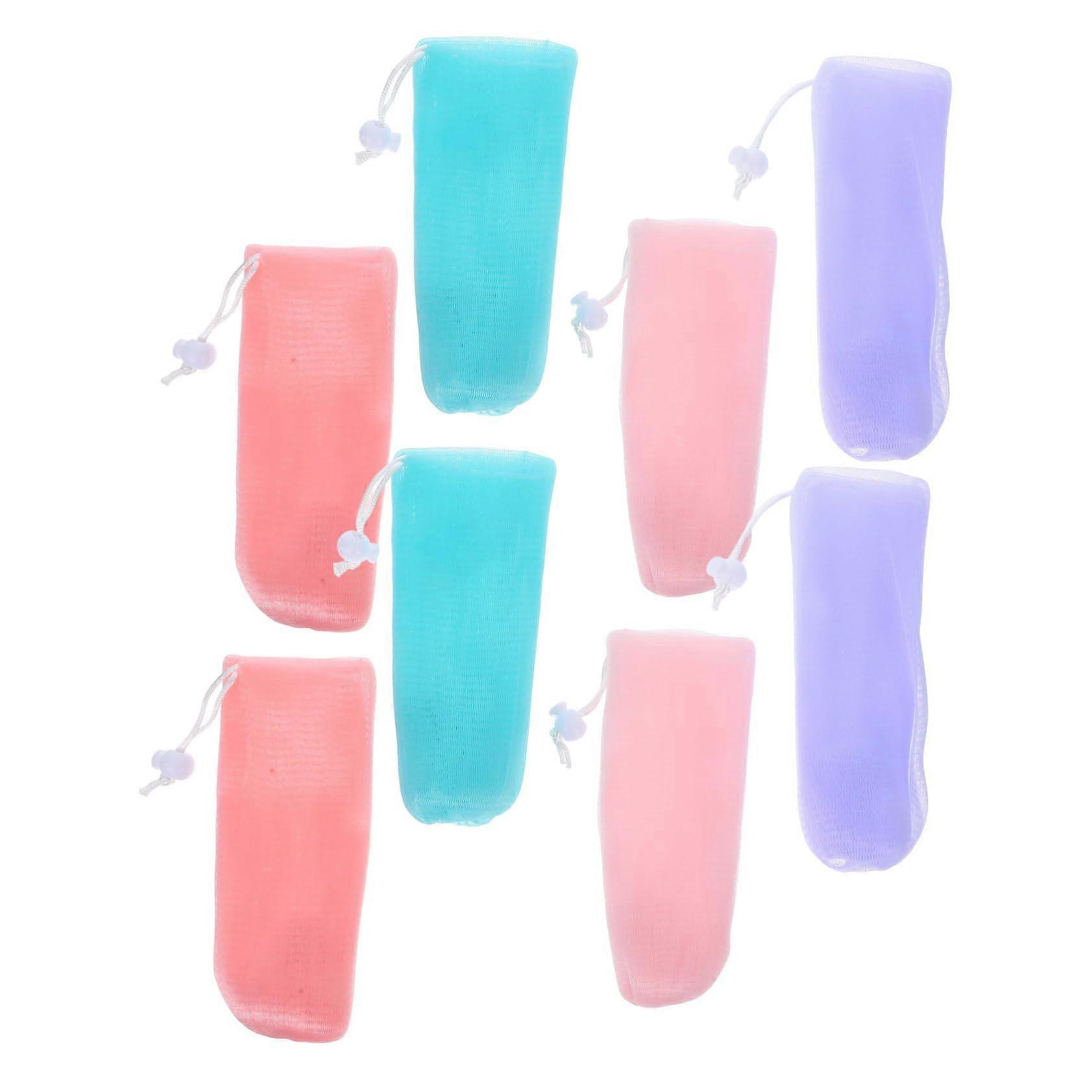 8pcs Soap Saver Bag Exfoliating Soap Pouch with Foaming Mesh for Shower Bath and Travel Use