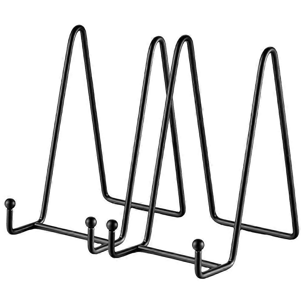 Black Iron Plate Holder Easel Display Stand for Decoration with Solid Construction and Stable