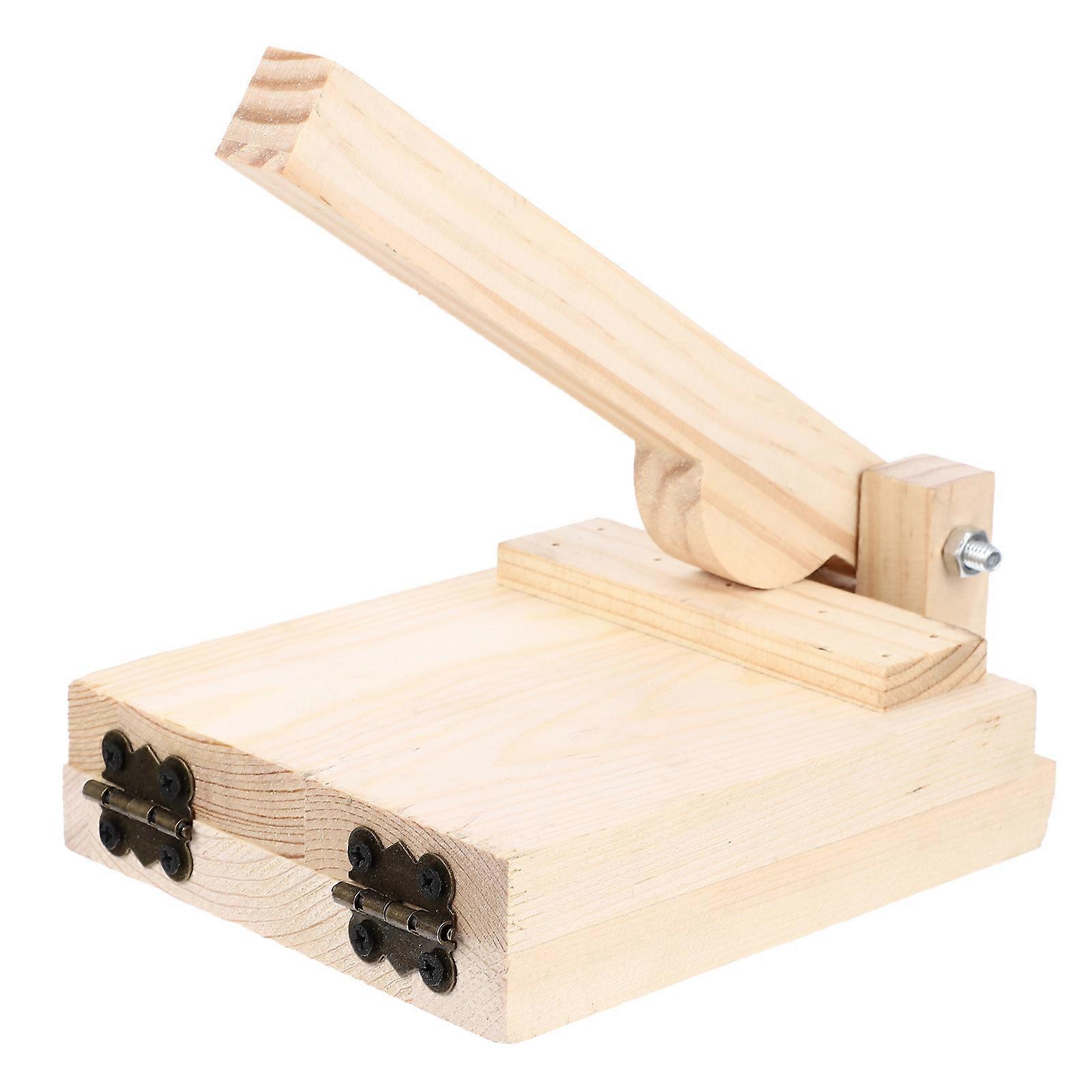 1 Pc Creative Dough Presser Wooden Simple Dumpling Wrapper Mold Kitchen Gadget