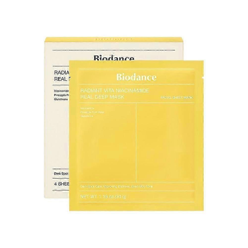 4-Pack Collagen Face Mask Sheets for Deep Hydration and Firming with Hyaluronic Acid and Plant Extracts