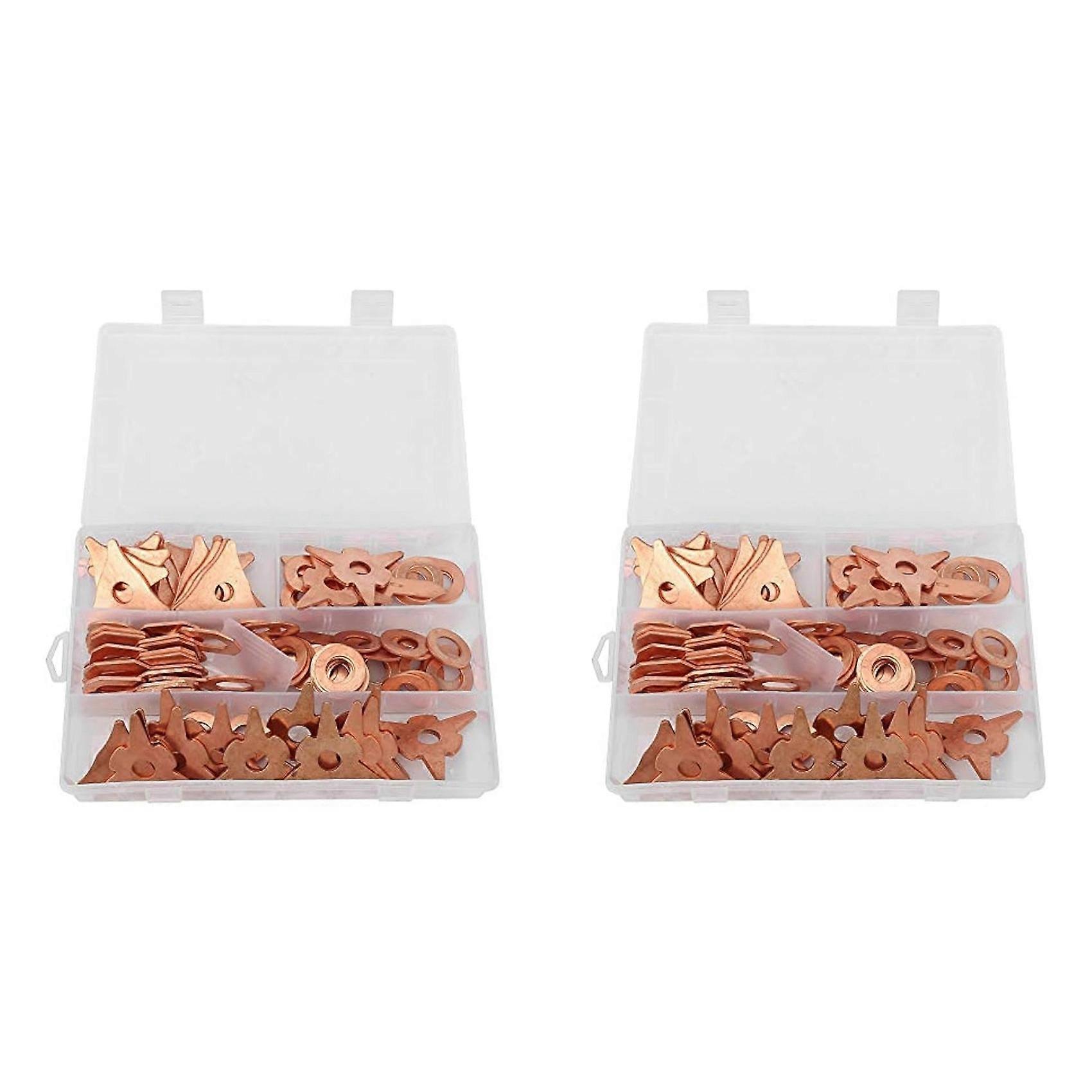 220pcs Dent Pulling Puller Rings,Triangle OT Round for Automotive Sheet Metal Welding Repair Tool Set