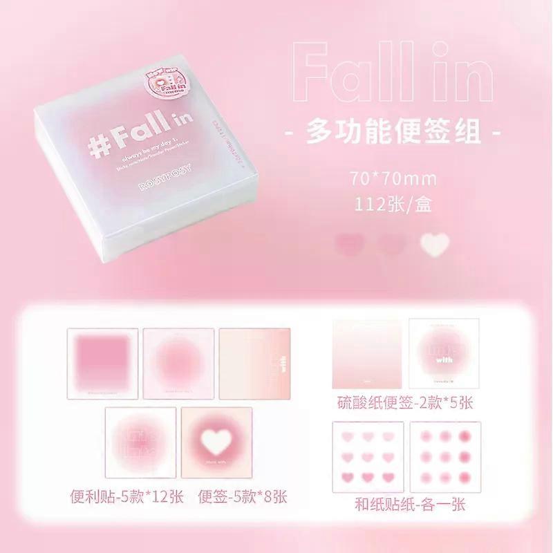 112Sheets Gradient Memo Pad Multifunctional Note Markers Index Stickers Stationary Supplies Korean Stationery Notepads