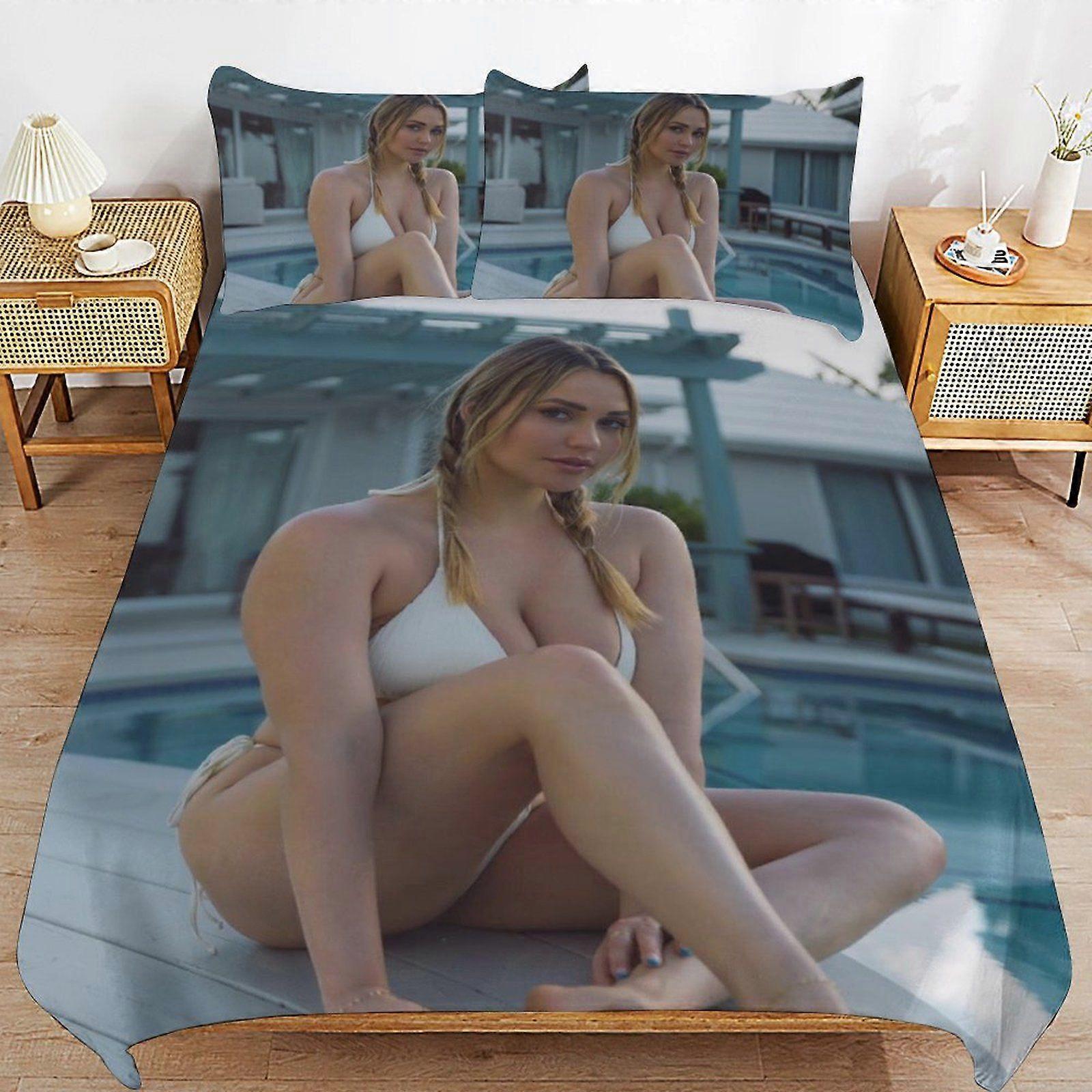 Mia Malkova Light Feel Soft Touch Consistent Fabric Smooth Sleep Layer Duvet Cover Sets Comfort Kit