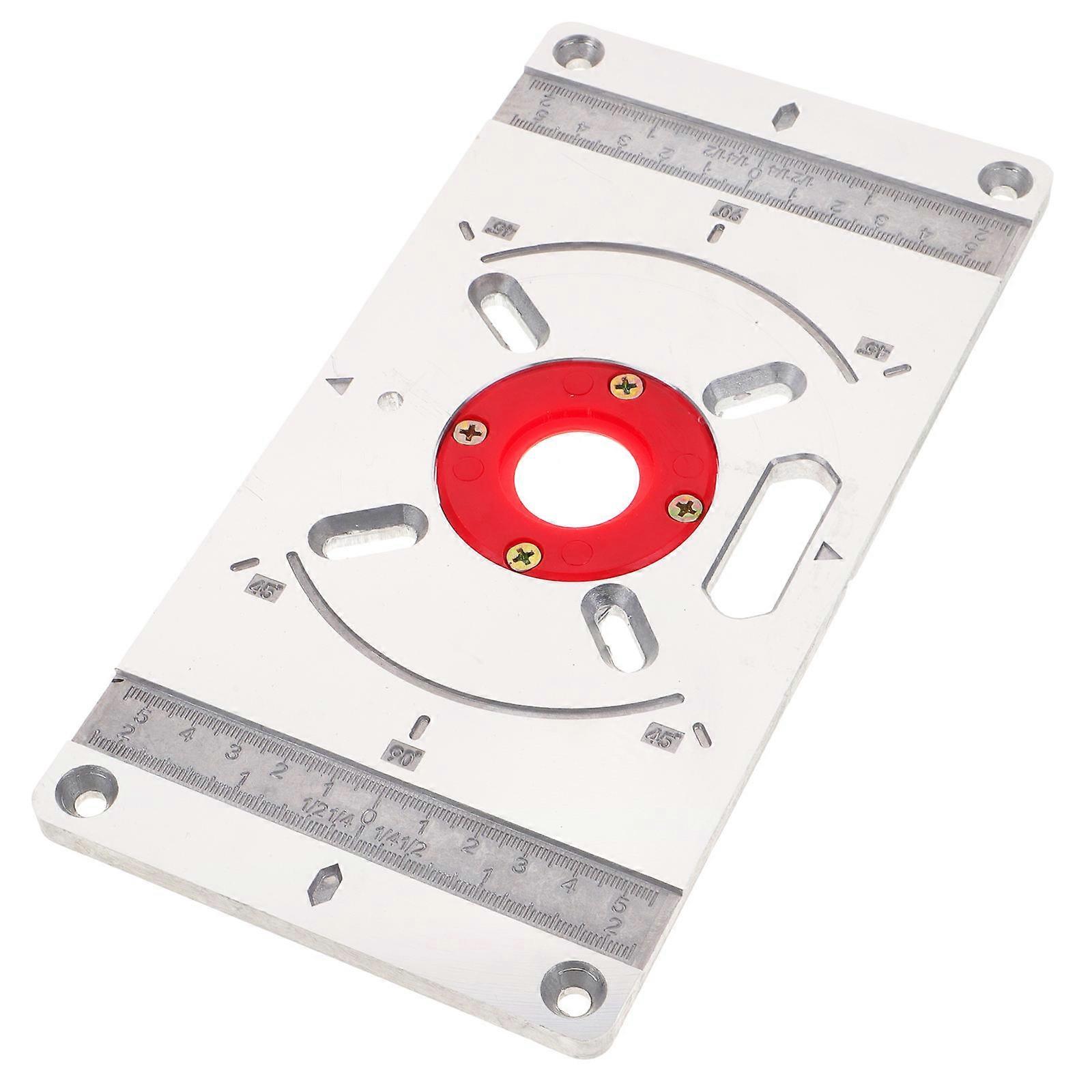 Woodworking Router Table Insert Plate for Trimming Machine Silver