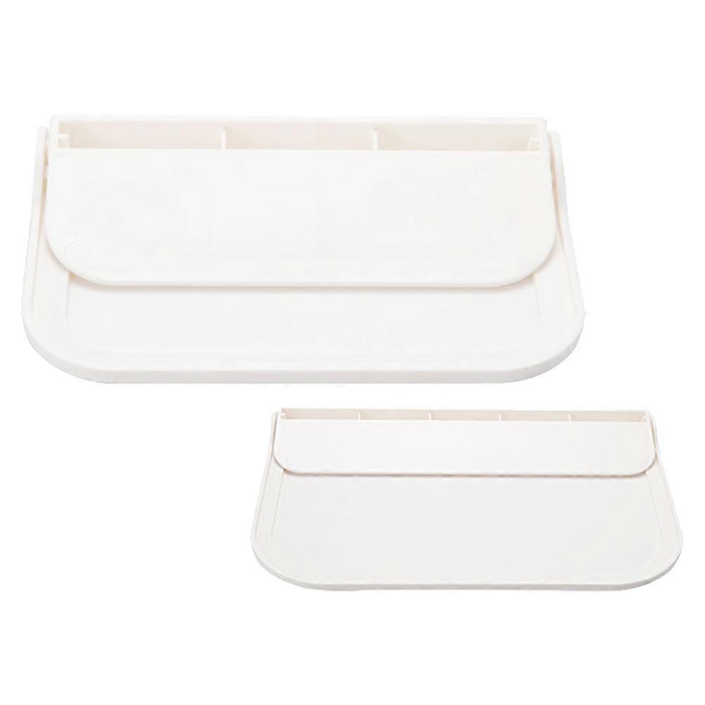White Folding Wall Shelf for Soap Storage 2Pcs Bathroom Organization