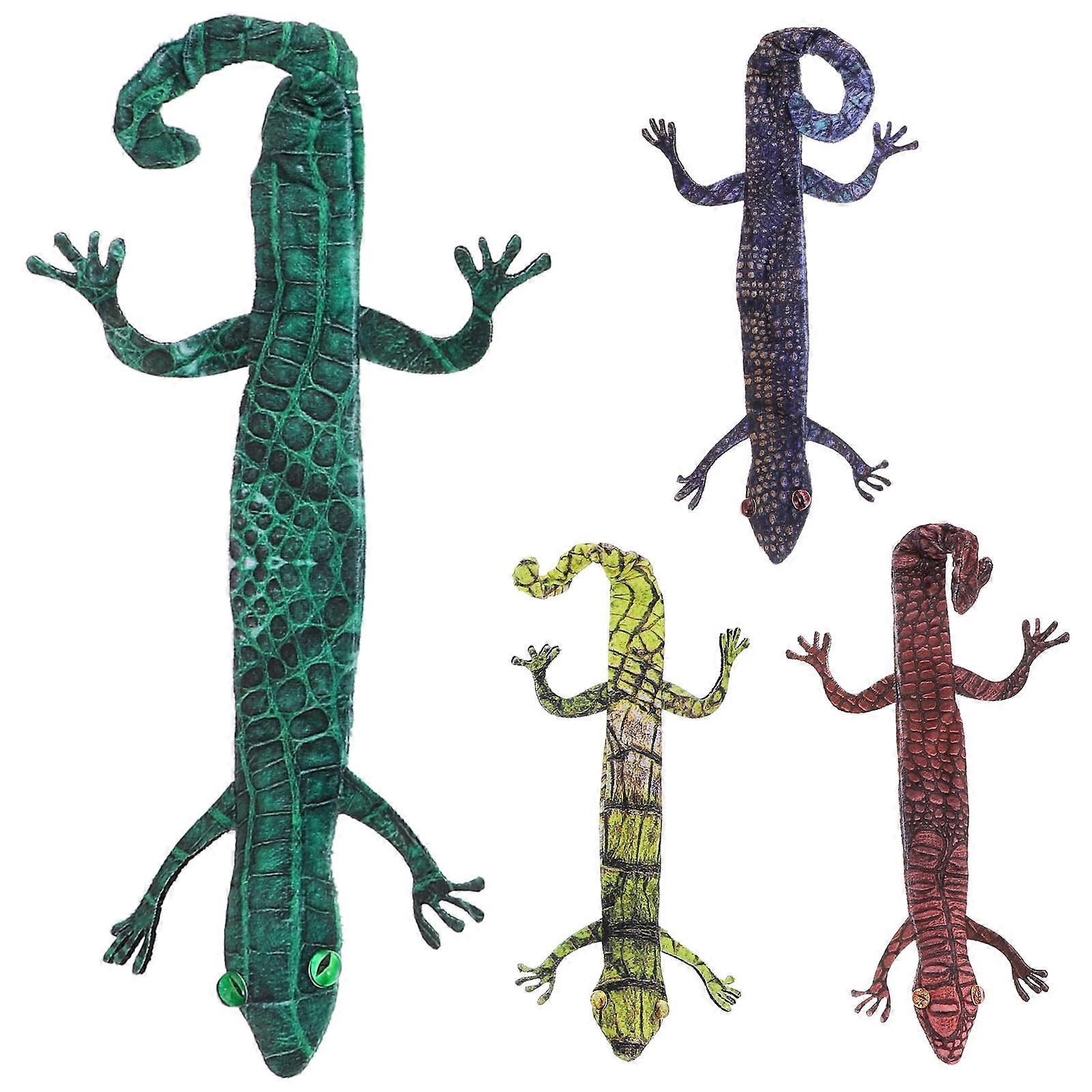Lizard Animal Bracelets Snap Wristbands for Decor 4Pcs Assorted Colors