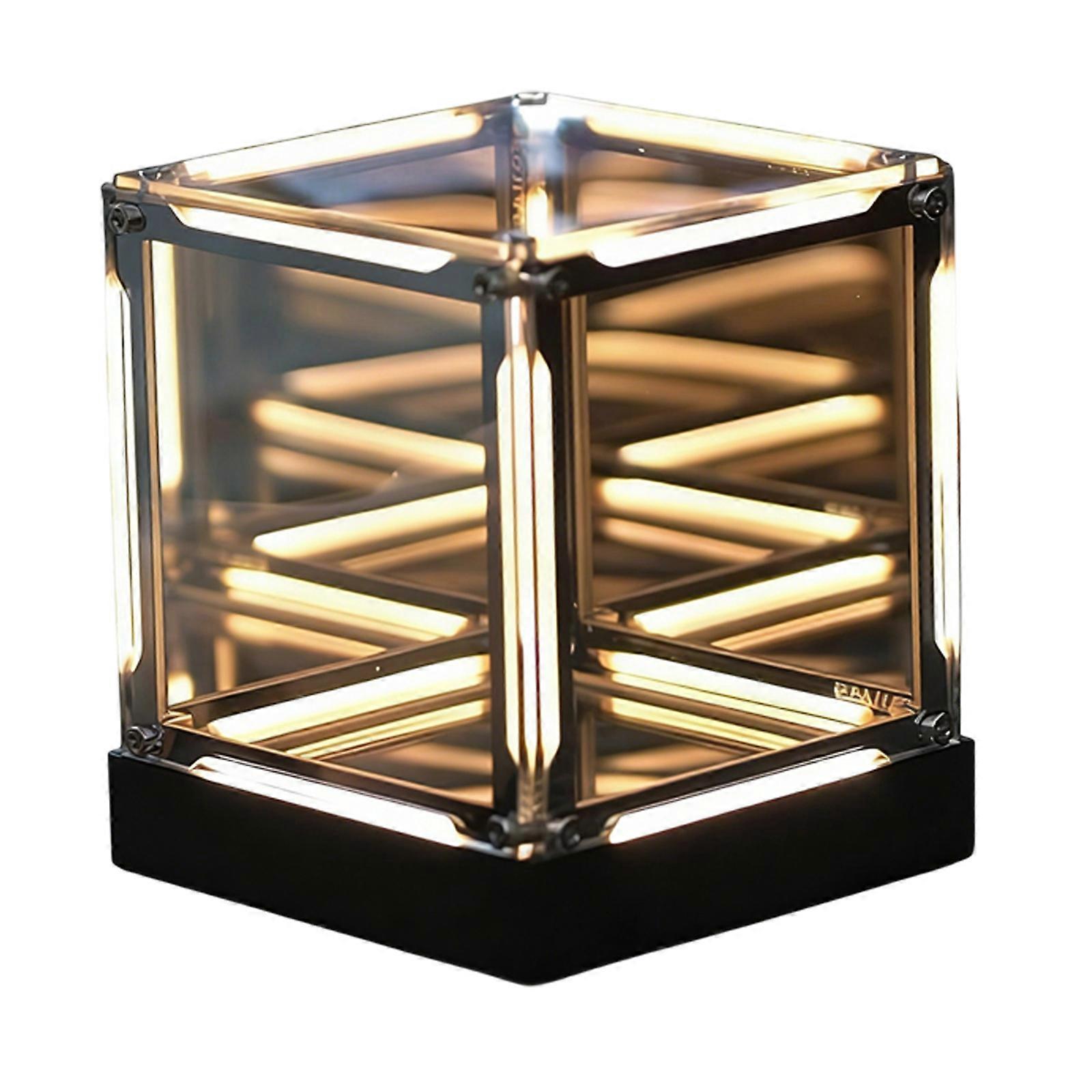 4D Visual Effect Light Adjustable Brightness Touch Control Wireless Modern Decorating Acrylic Texture for Bedroom  YC