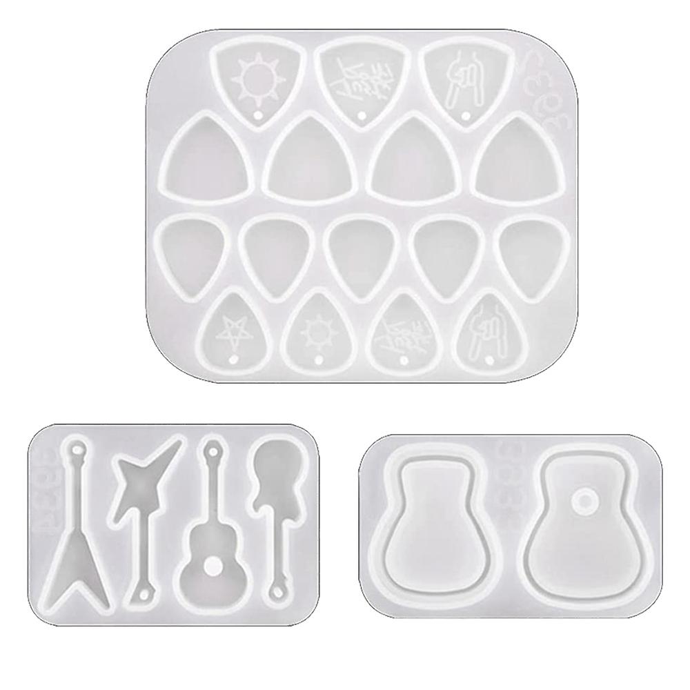 Guitar Pick Mould,Exquisite Resin Mold for Guitar Pick Triangle Plectrum Silicone Casting for Music