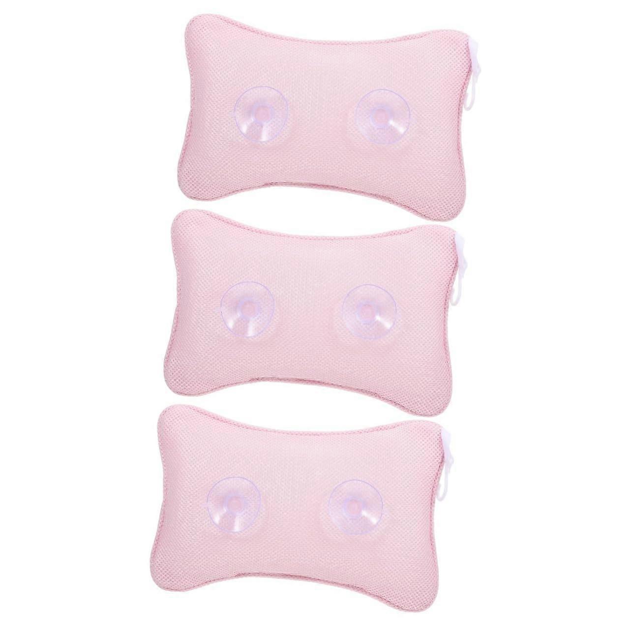 Luxury Bath Pillow with Strong Suction Cups, QuickDry Mesh, Ergonomic Neck and Back Support