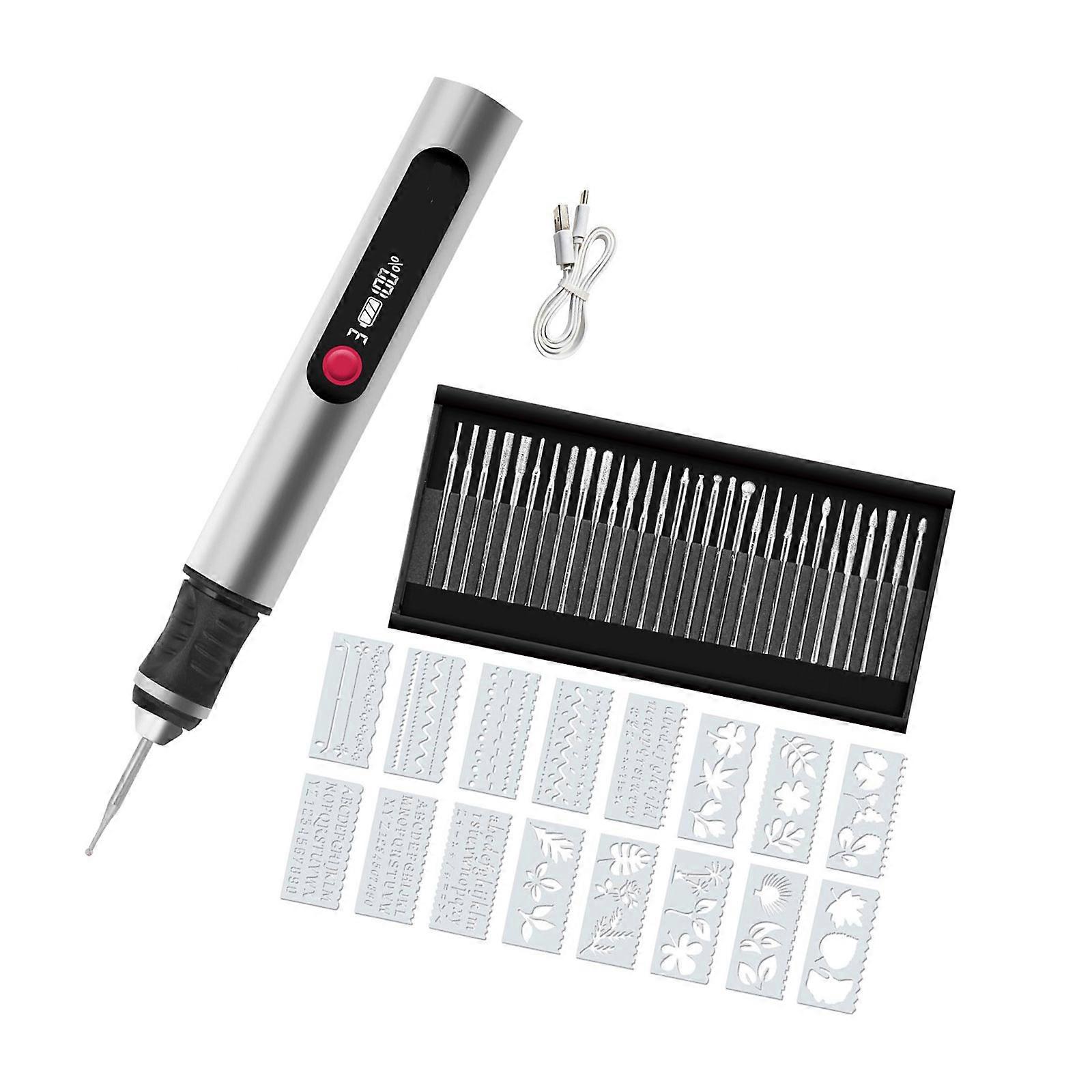 High Torques Engraving Tool Offering Stable Rotating Adjustable Speeds for Effective Materials Processing and Detailing  silver