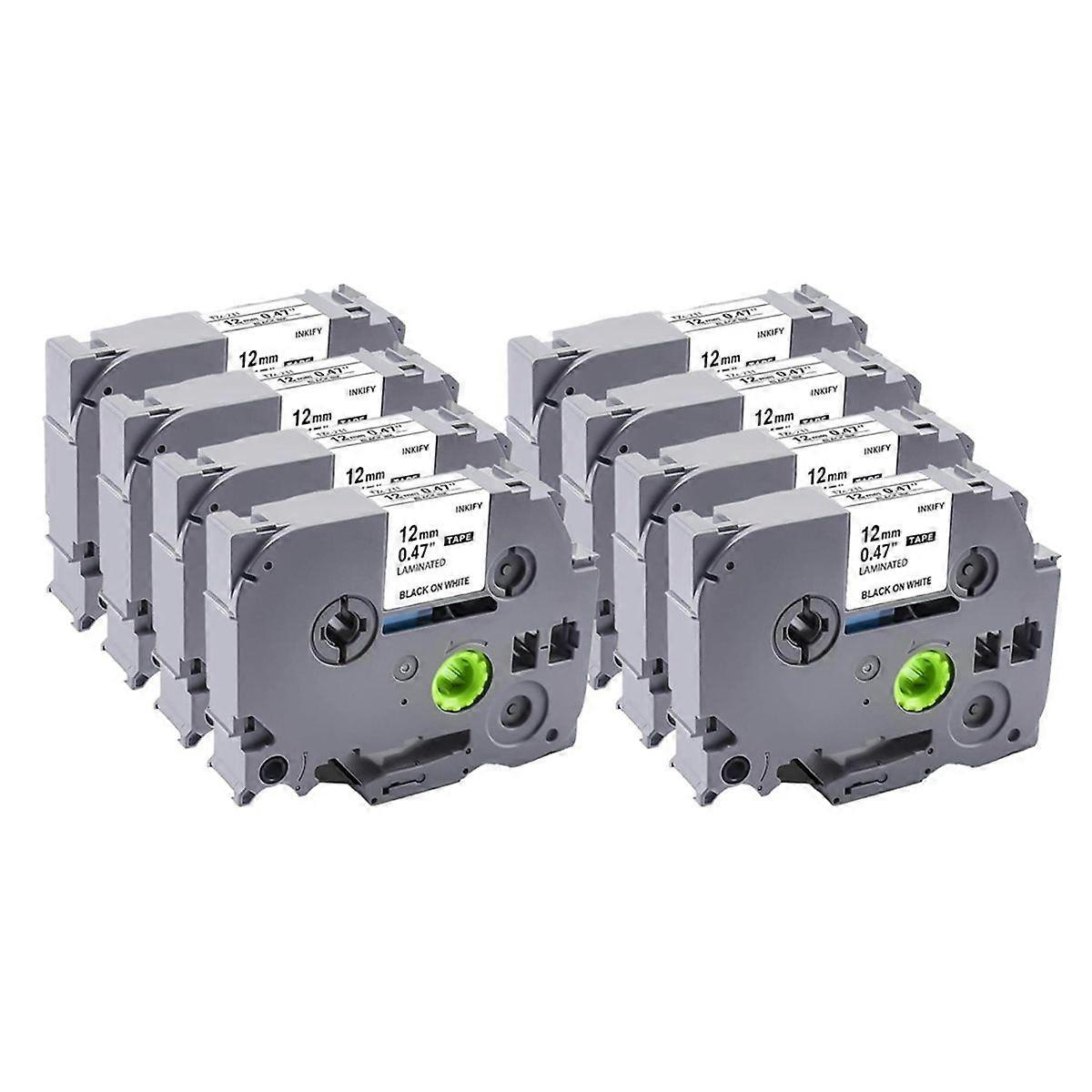 8 Pack Replacement for Touch Label Make Refills, Black on White Use for Maker PT-2040 PTD210 PTD400A