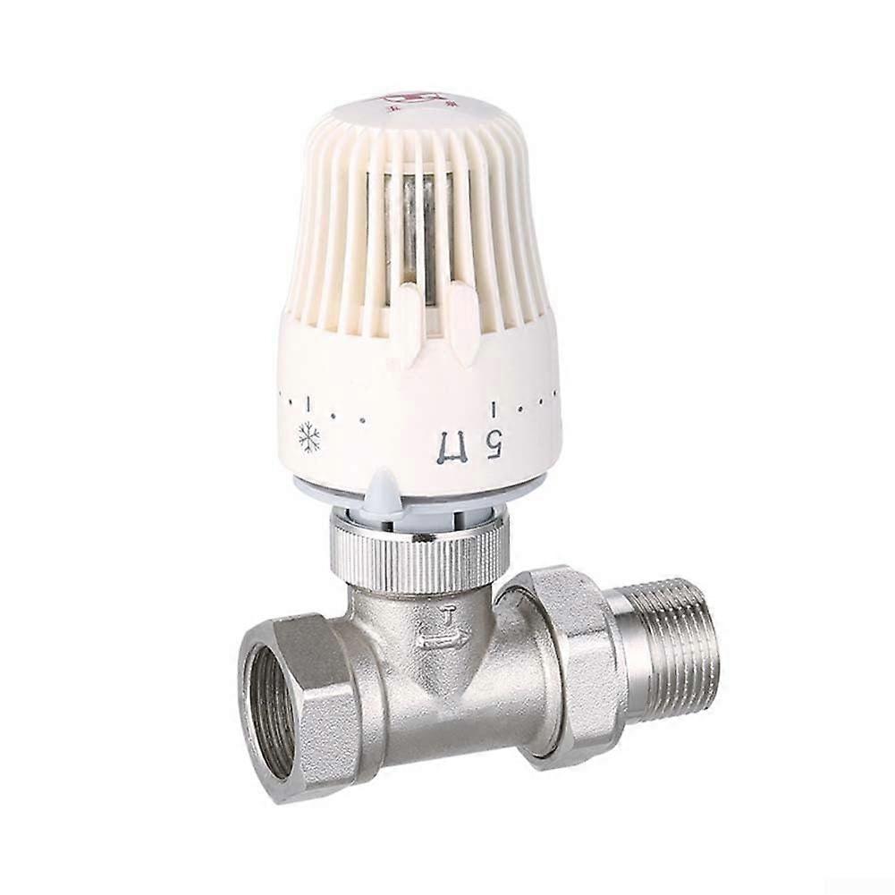 Thermostatic Radiator Valve DN25 for Floor Heating, Automatic Temperature Control, Copper and Plastic