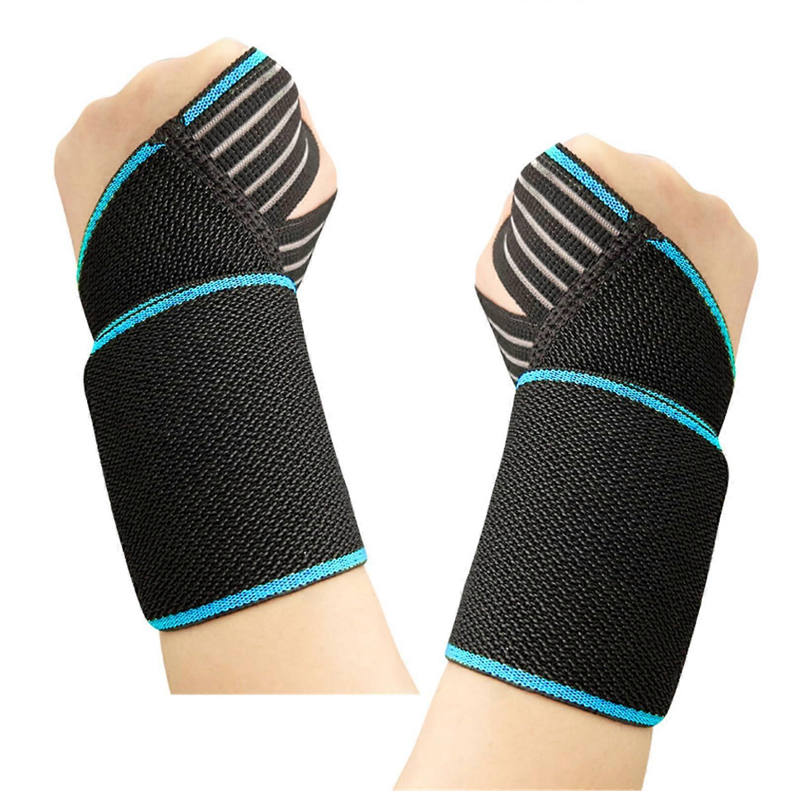 Weight Lifting Straps Adjustable Comfortable Wrist Support for Deadlifting and Powerlifting Blue