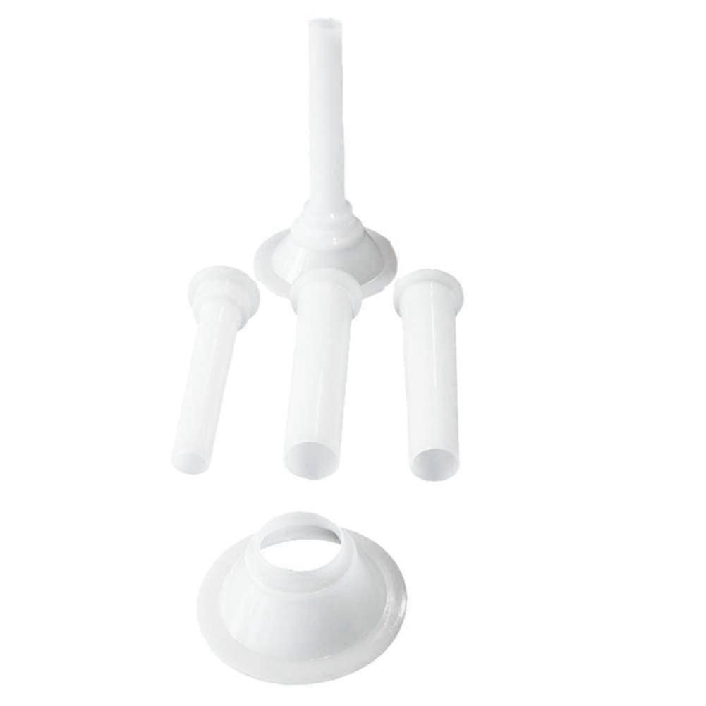 Sausage Stuffer Funnel Set 3 Plastic Tubes for Meat Grinder, Multiple Sizes, Easy Attachment, Dishwasher Safe