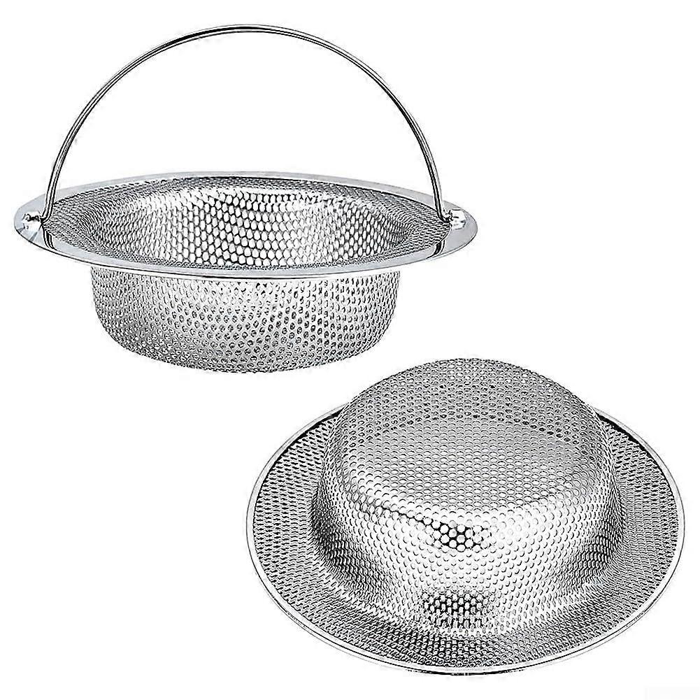 Stainless Steel Sink Strainer Basket with Handle 4.5 Inch 2 Pack RustResistant Kitchen Drain