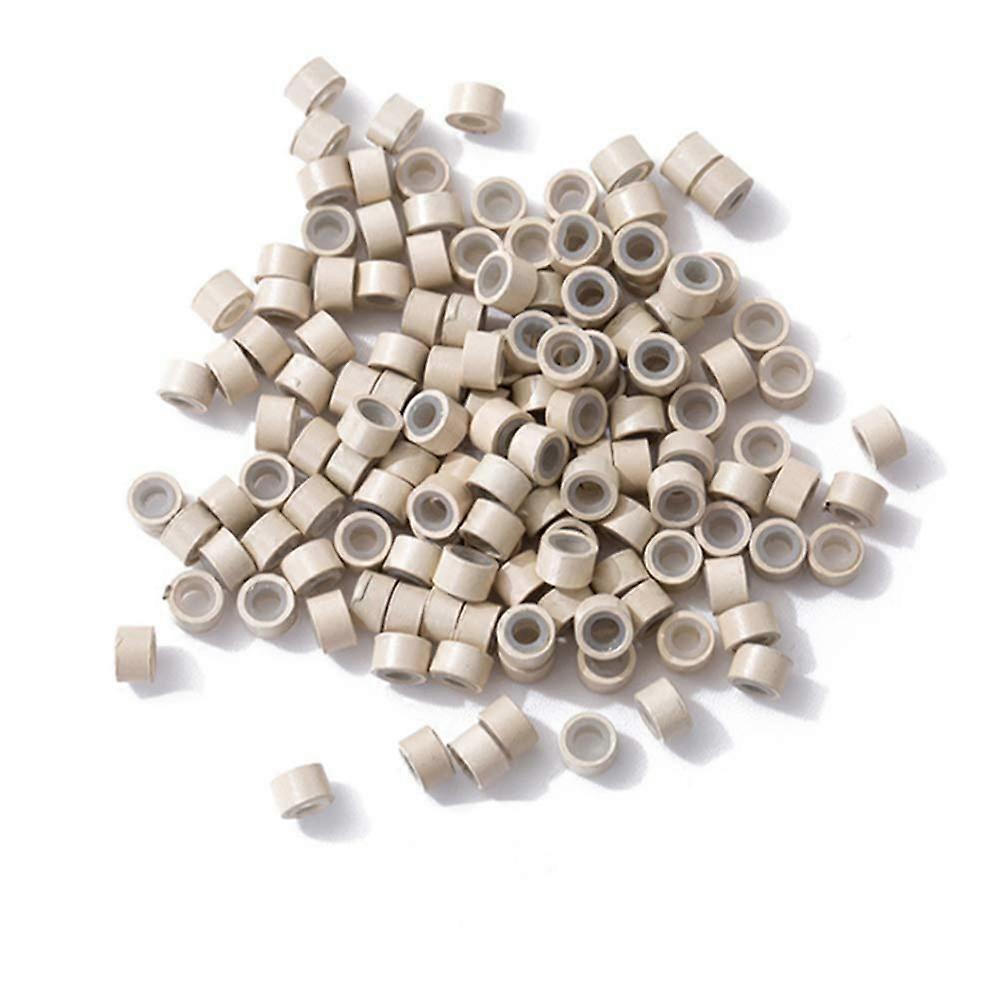 Micro Beads Hair Extensions Silicone Lined Micro Rings 1000pcs Ash Blonde for Secure Hold