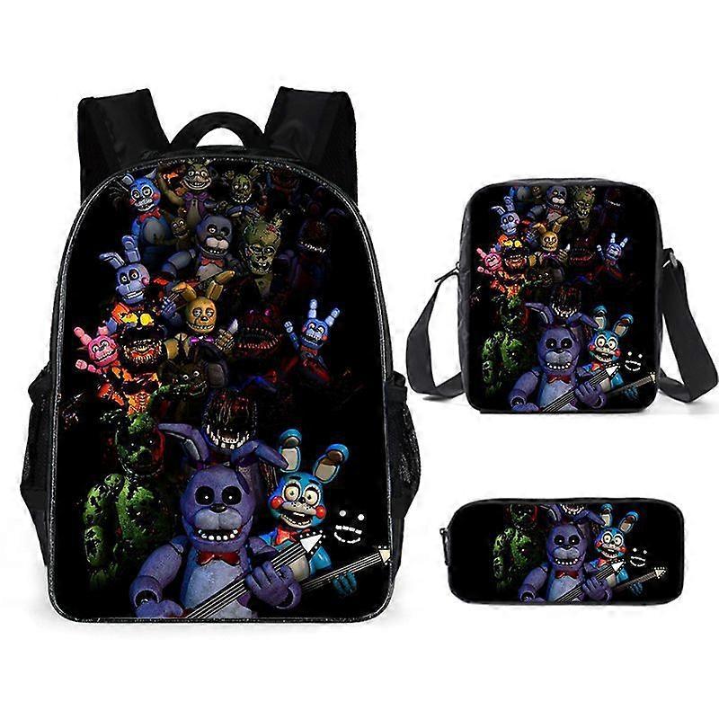 Five Nights Backpack, School Bag, Children's School Bag, Backpack, Men's Backpack, Laptop Backpack, Three-piece Backpack