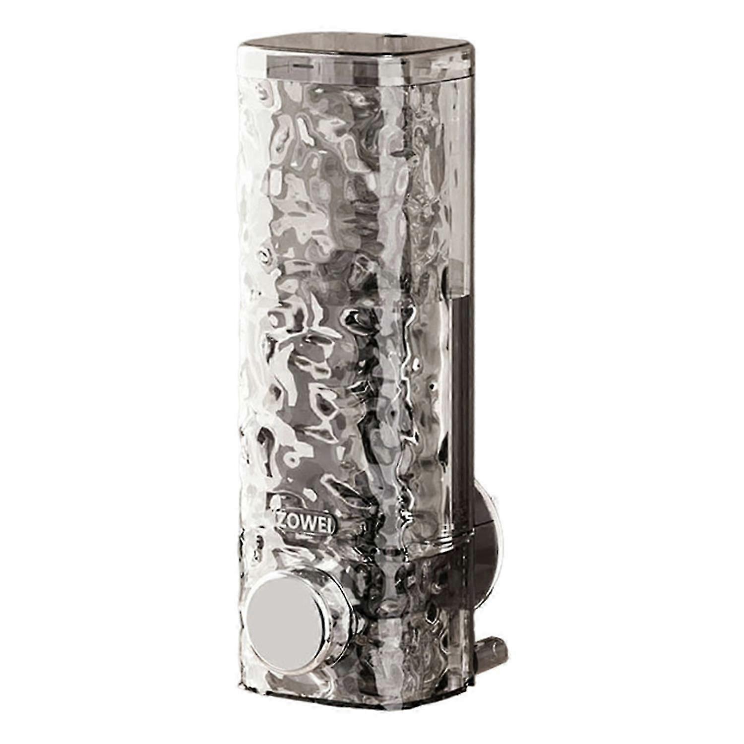 Wall-Mounted Push Button Soap Dispenser with Strong Suction Cup for Bathroom