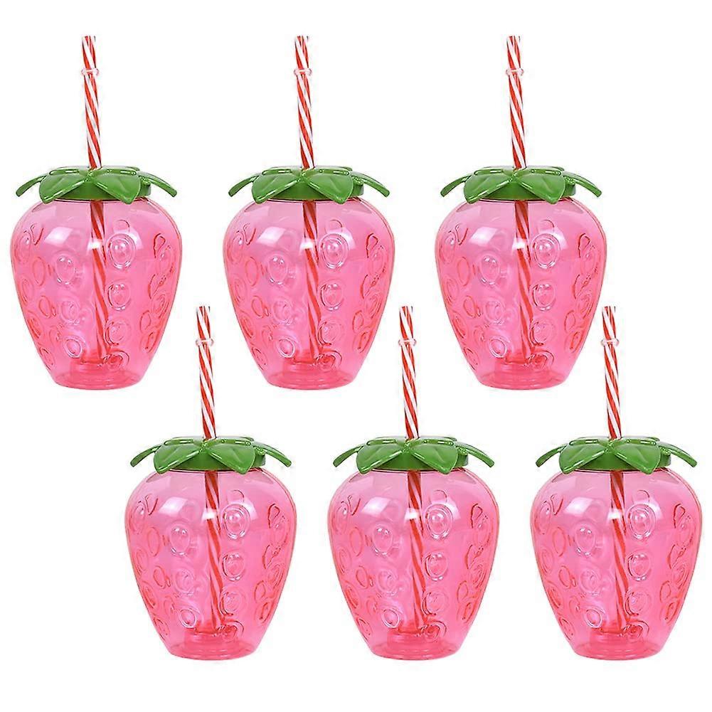 Tropical Party Cups 500ml Large Capacity Reusable Pineapple Strawberry Fruit Shape with Straw