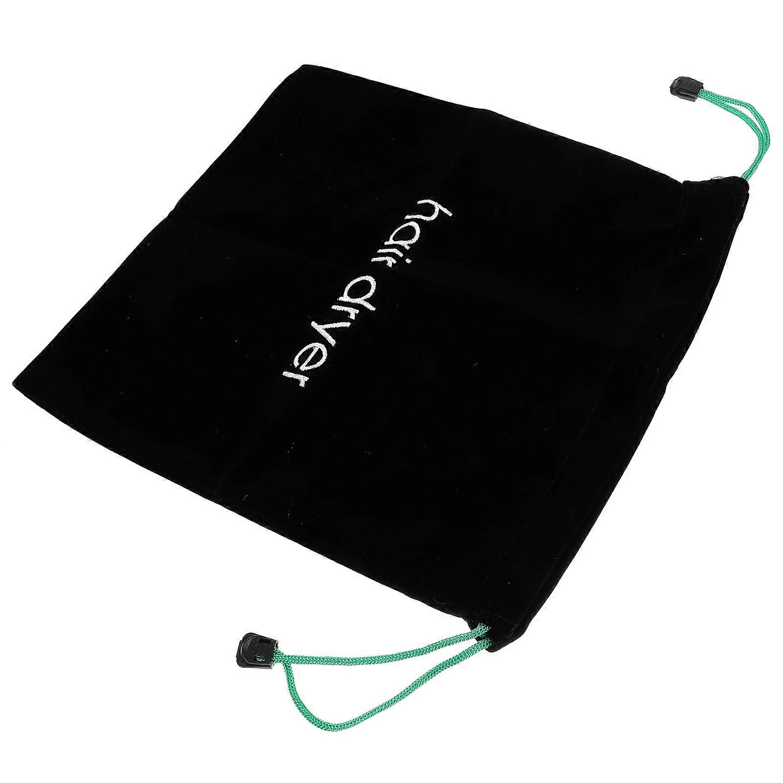 Hair Dryer Organizer Drawstring Bag for Storage Use 2Pcs Black