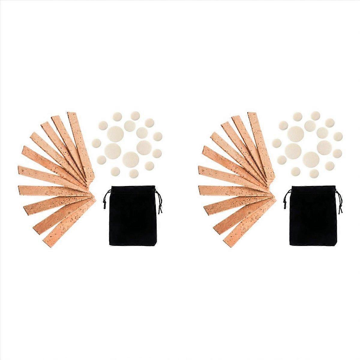 27Pcs Clarinet Instrument Replacement Kit, Include 10 Cork and 17 Pad